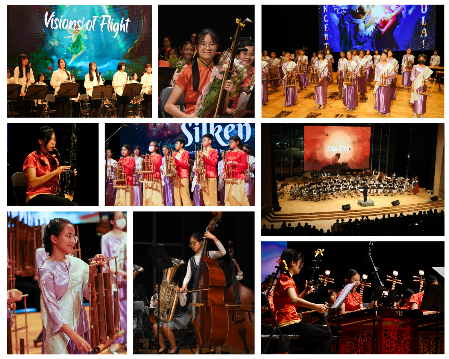 Various Images of RGS girls performing during their concerts